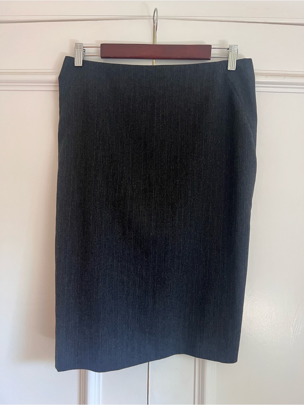 Sisley Gray with Subtle stripes Pencil Skirt - Women's Professional Skirt